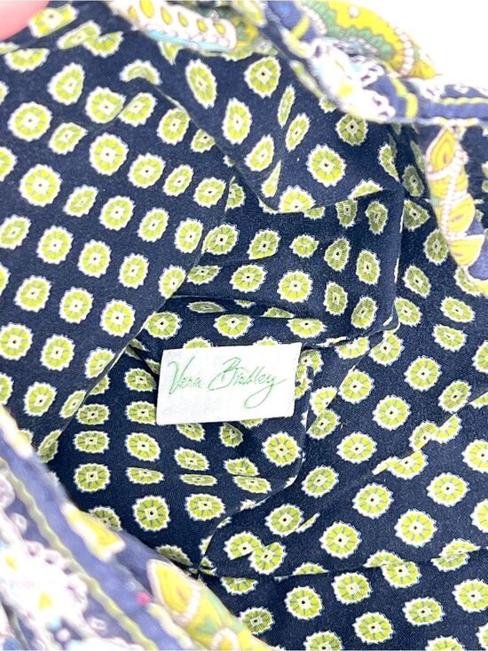 Vera Bradley Ditty Bag Portobello Blue Green Road Cotton Drawstring Backpack main image 7